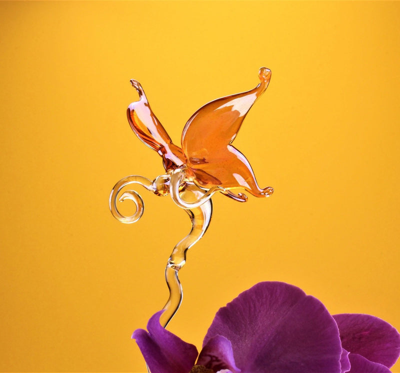Orchideen Stab farbig 35 cm , Schmetterling