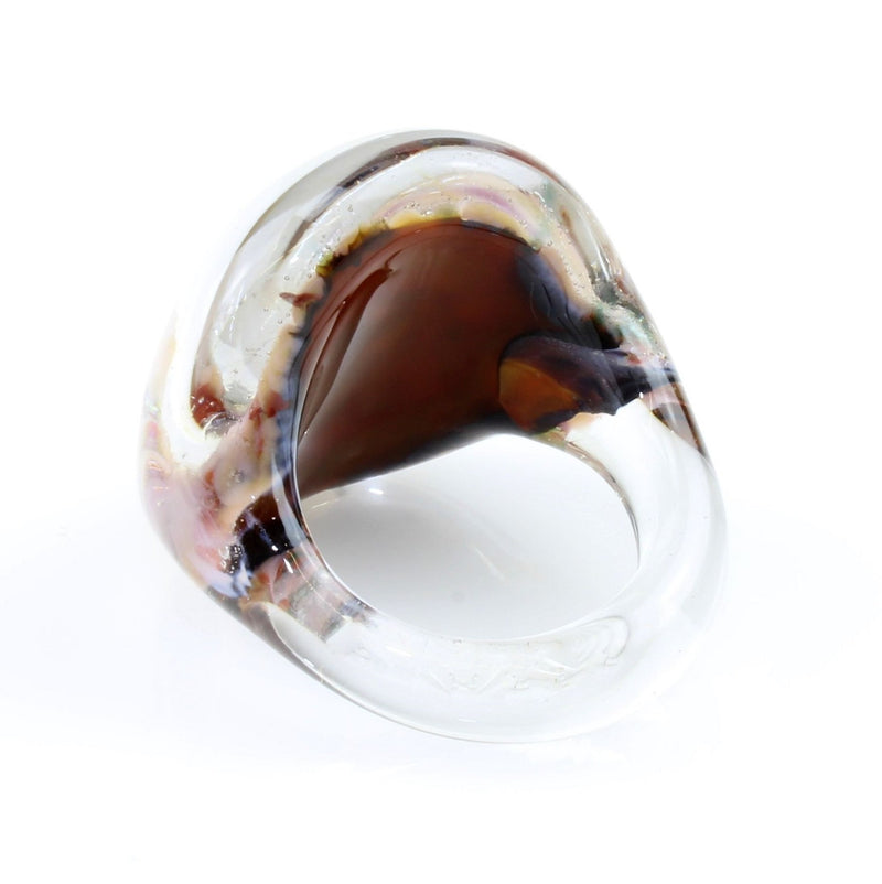 Ring "Madame" Rose`braun marmoriert