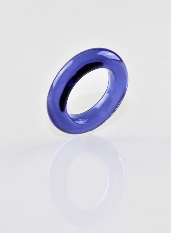Ring "Loop" Borosilikat violett klar