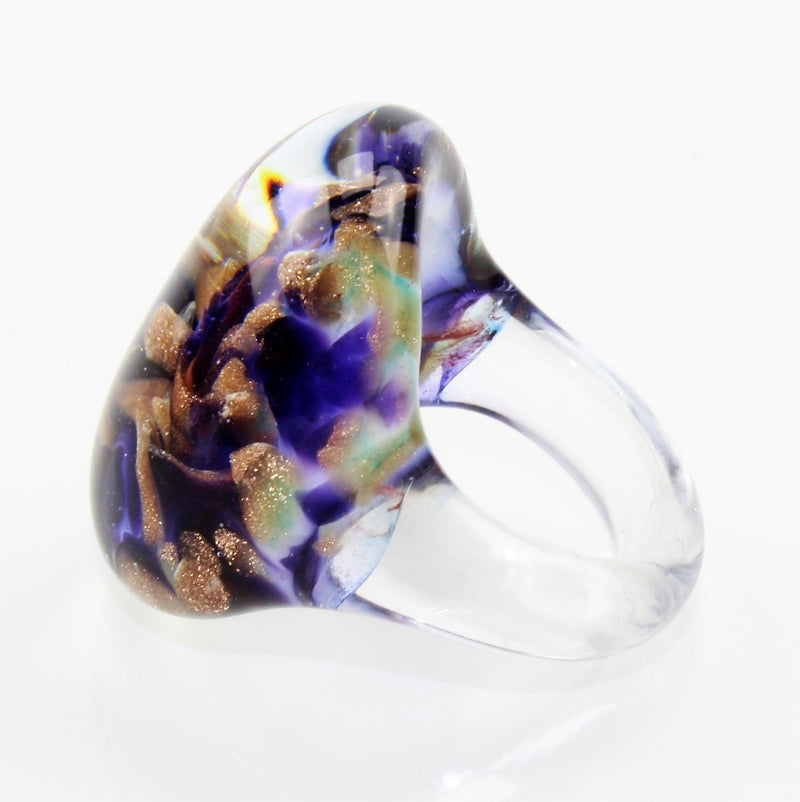 Ring "Madame" Veilchenblau marmoriert