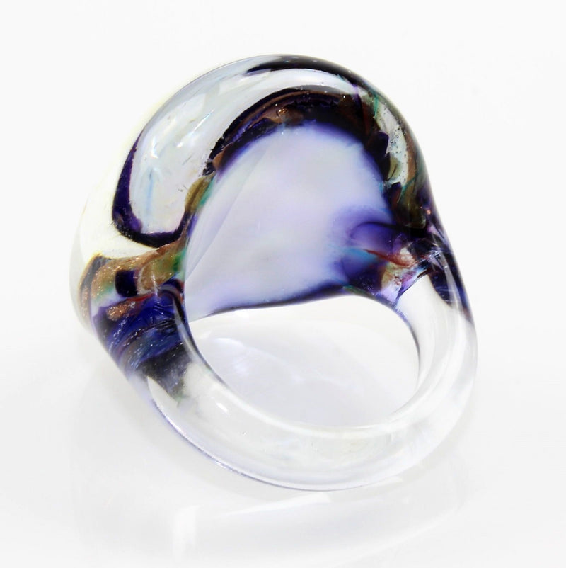Ring "Madame" Veilchenblau marmoriert