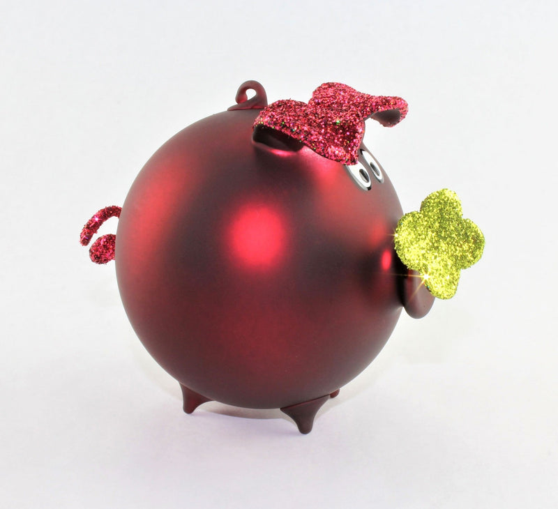 Glücksschweinchen "Matt" , Borosilikatglas 3.3 ,farbig matt