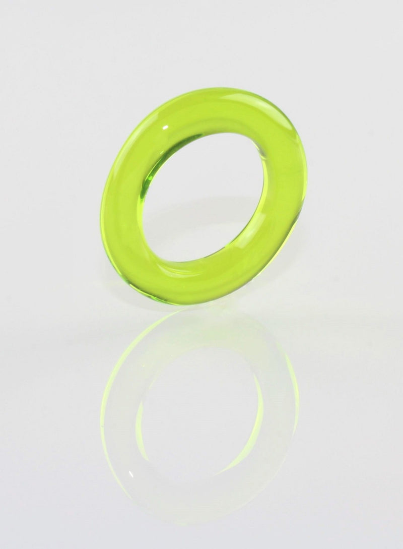 Ring "Loop" Borosilikatglas Ultragrün klar