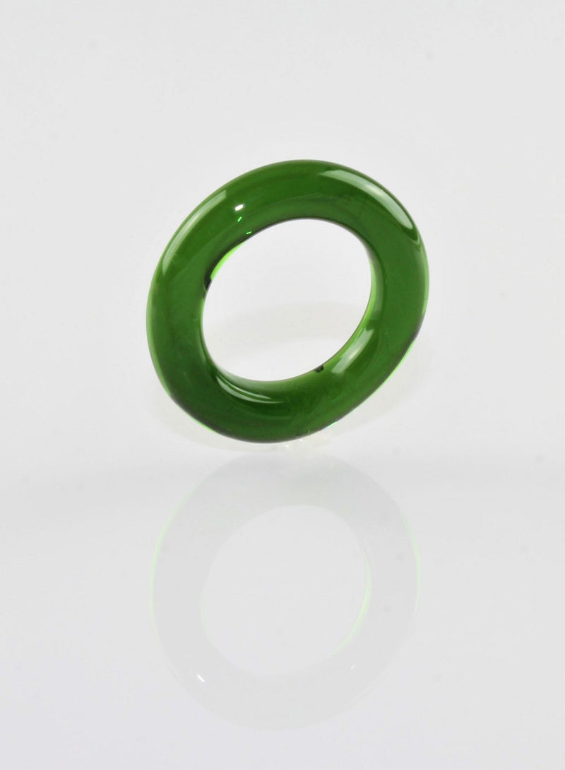 Ring "Loop" Borosilikatglas Tannengrün