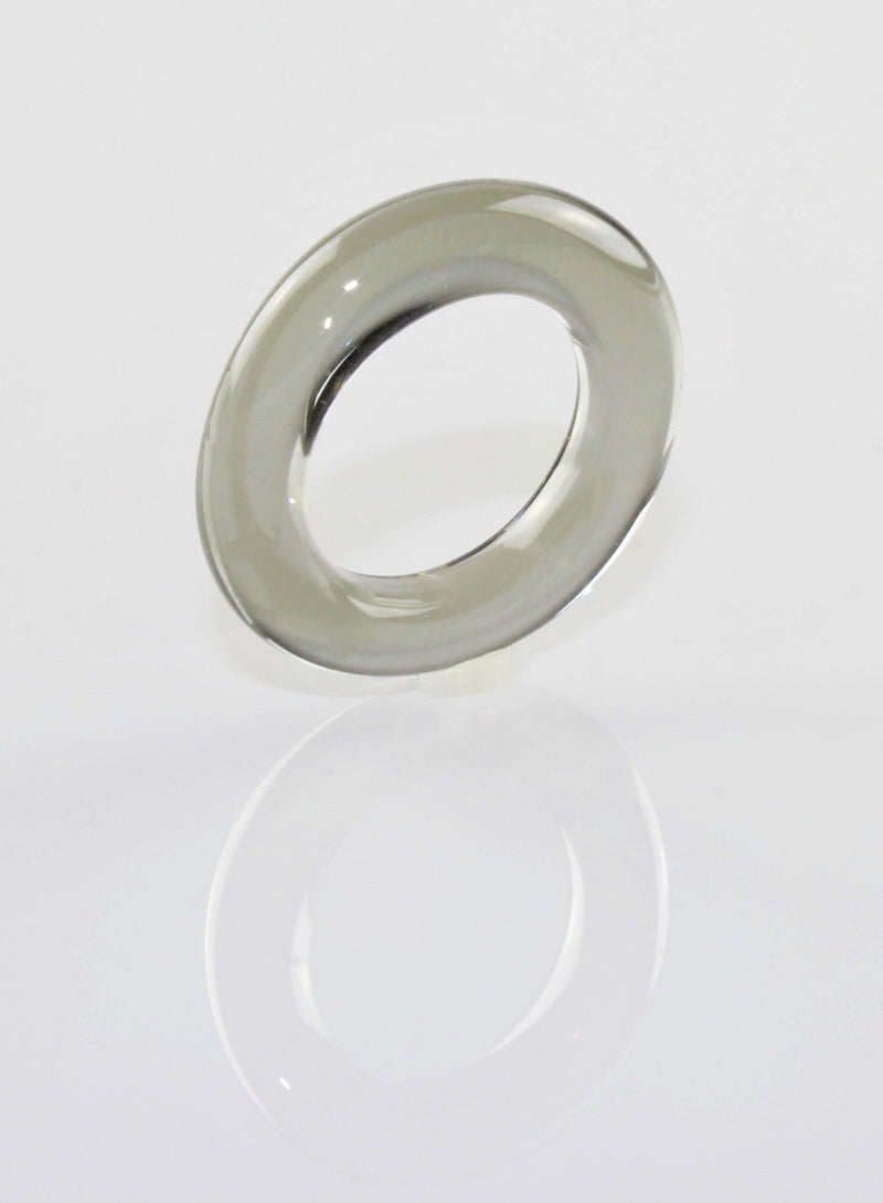 Ring "Loop" Borosilikatglas Grau klar