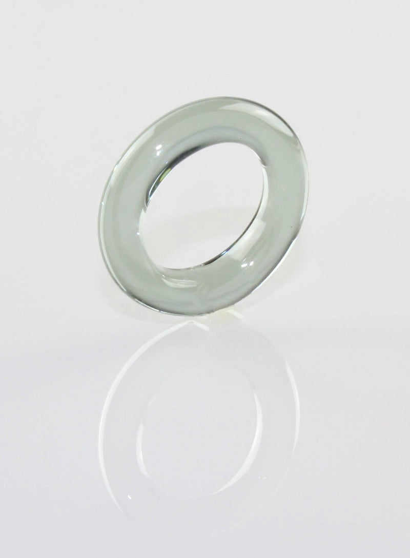 Ring "Loop" Borosilikatglas Grau light klar