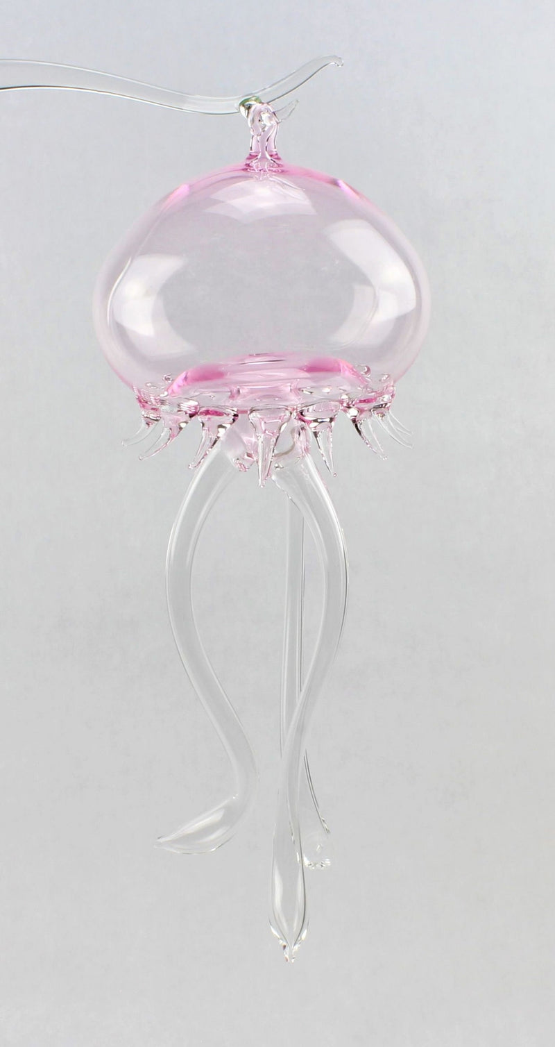 Qualle, Kristall farbig ,Länge 20-22 cm, Material: Borosilikatglas