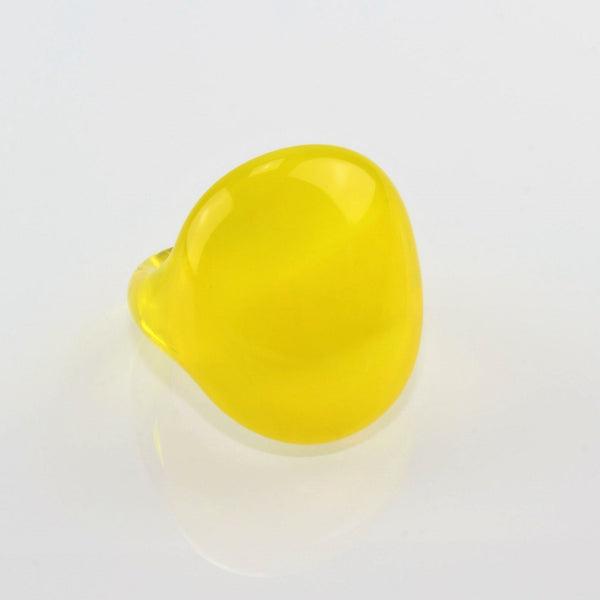 Ring "Madame" Farbe: Zitrone , Material: Borosilikatglas, Deckel Größe 32 mm