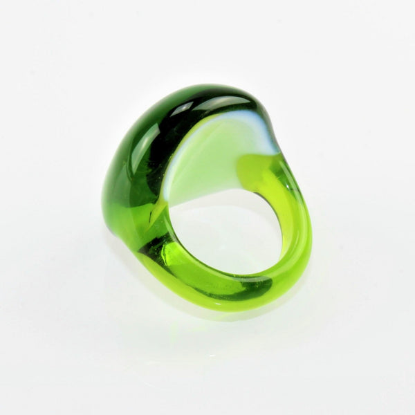 Ring "Madame" Farbe: Limette , Material: Borosilikatglas, Deckel Größe 32 mm