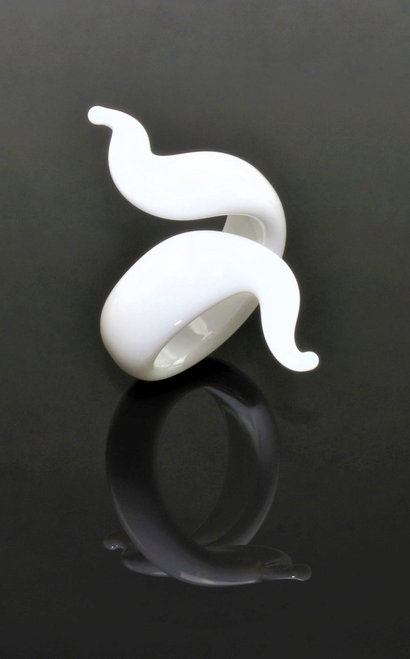 Ring "Eva", Weiß, Borosilikatglas
