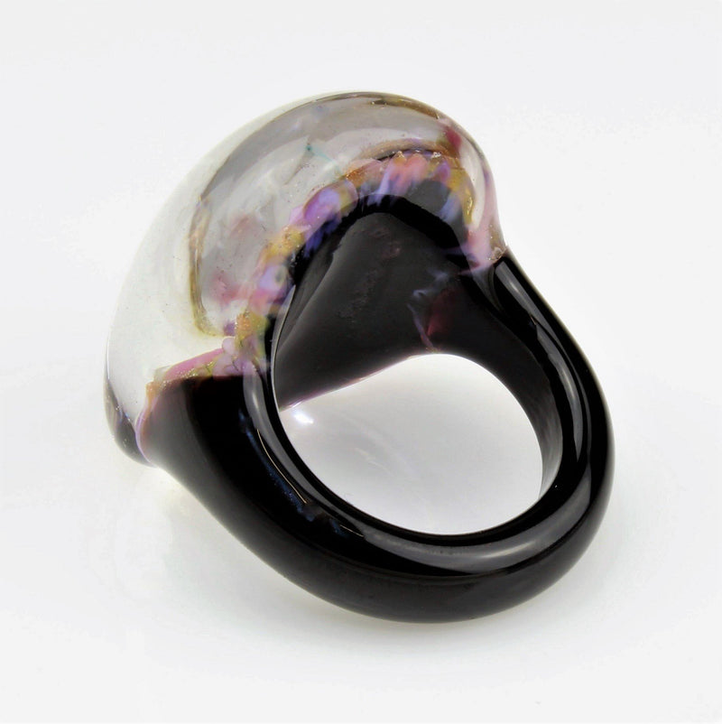 Ring "Madame" Rosa Flieder marmoriert